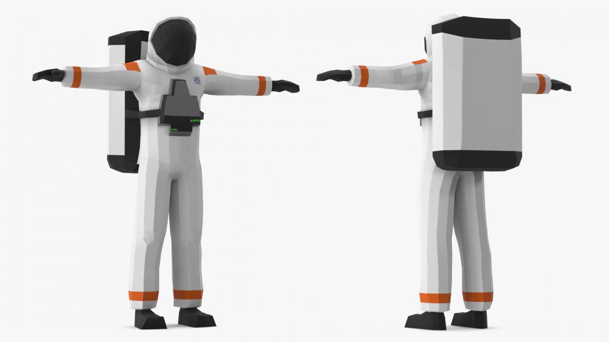 3D model Astronaut Low Poly Rigged