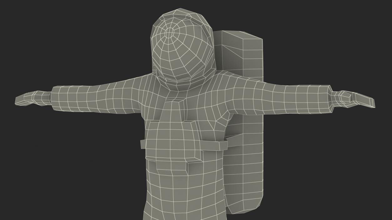 3D model Astronaut Low Poly Rigged