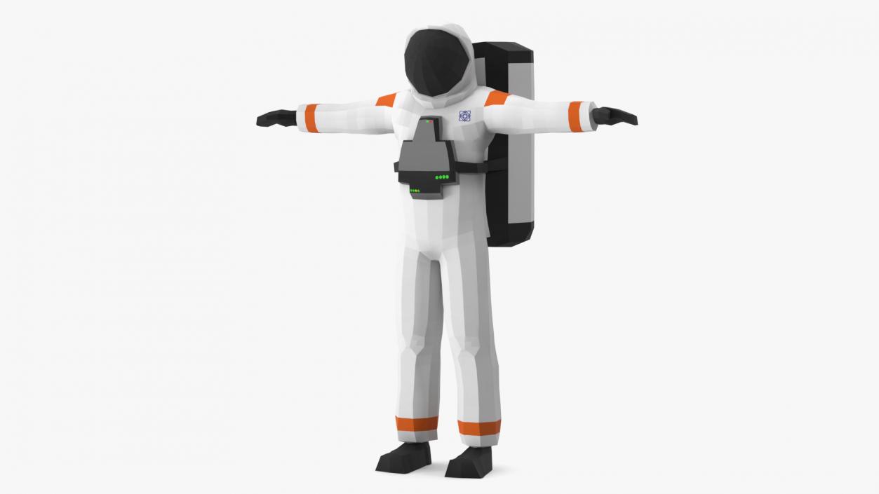 3D model Astronaut Low Poly Rigged