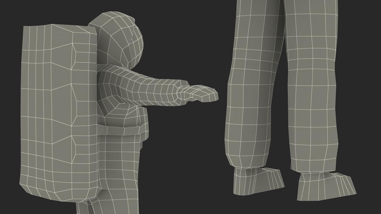 3D model Astronaut Low Poly Rigged