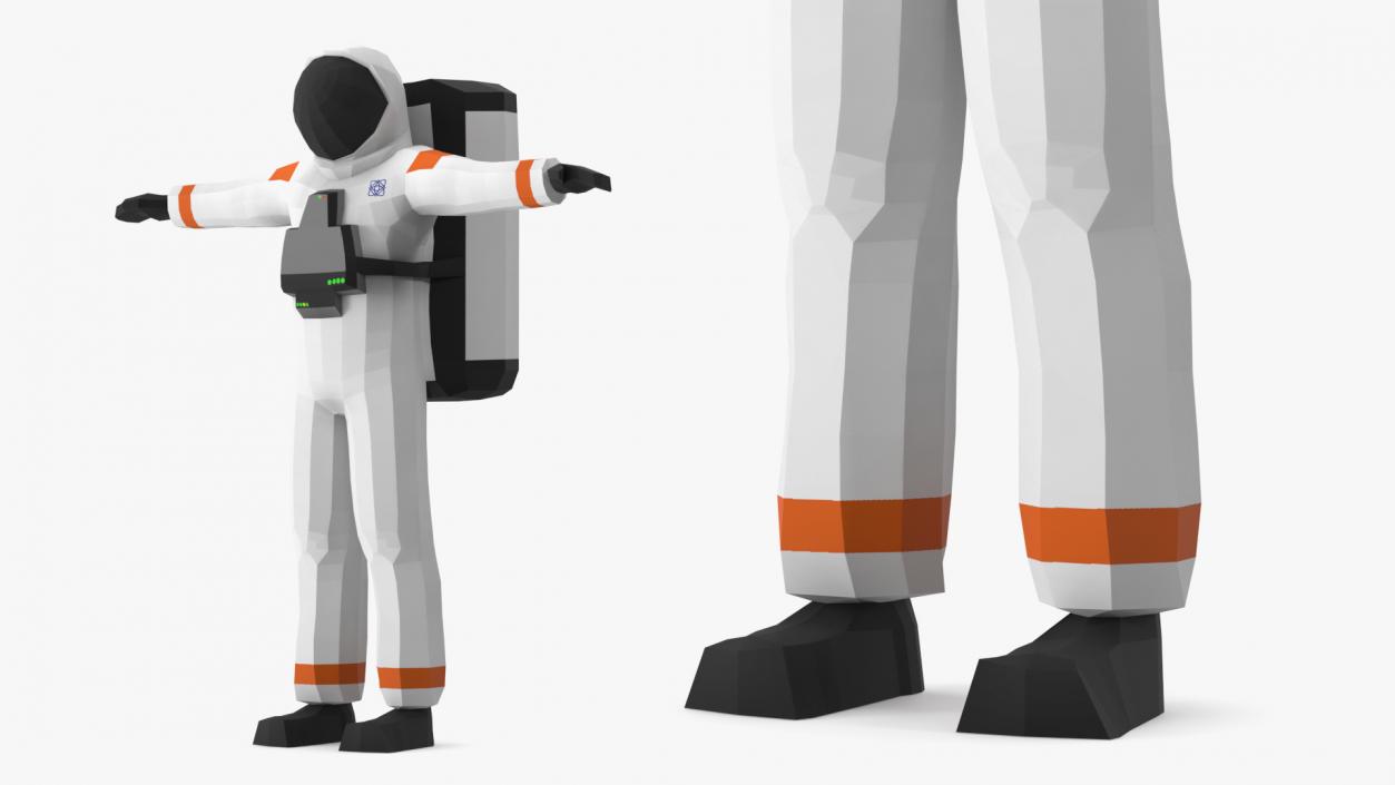 3D model Astronaut Low Poly Rigged