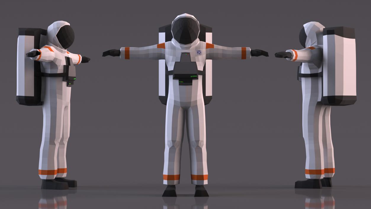 3D model Astronaut Low Poly Rigged