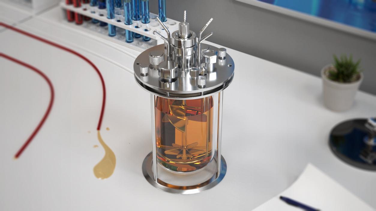 Small Glass Bioreactor 3D