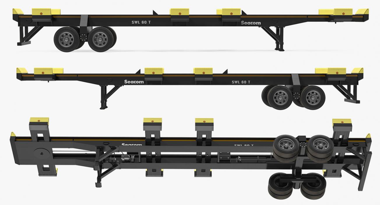 3D Seacom Terminal Chassis for ISO Container