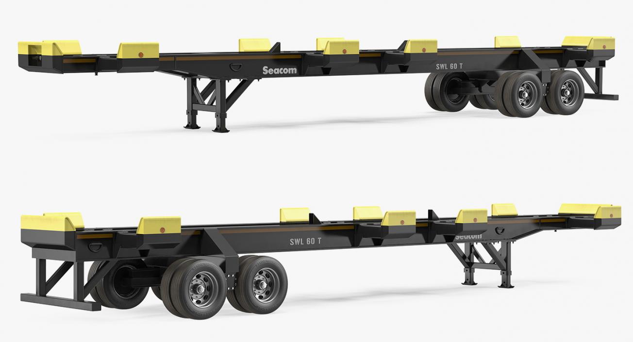 3D Seacom Terminal Chassis for ISO Container