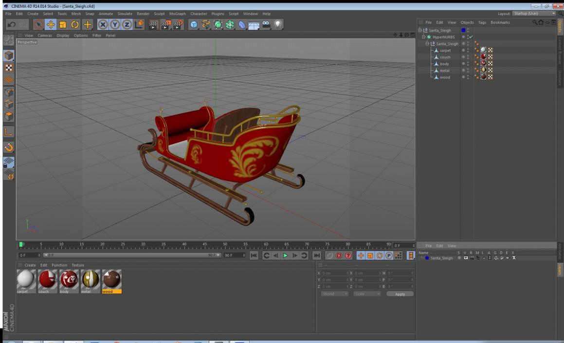 Santa Sleigh 3D