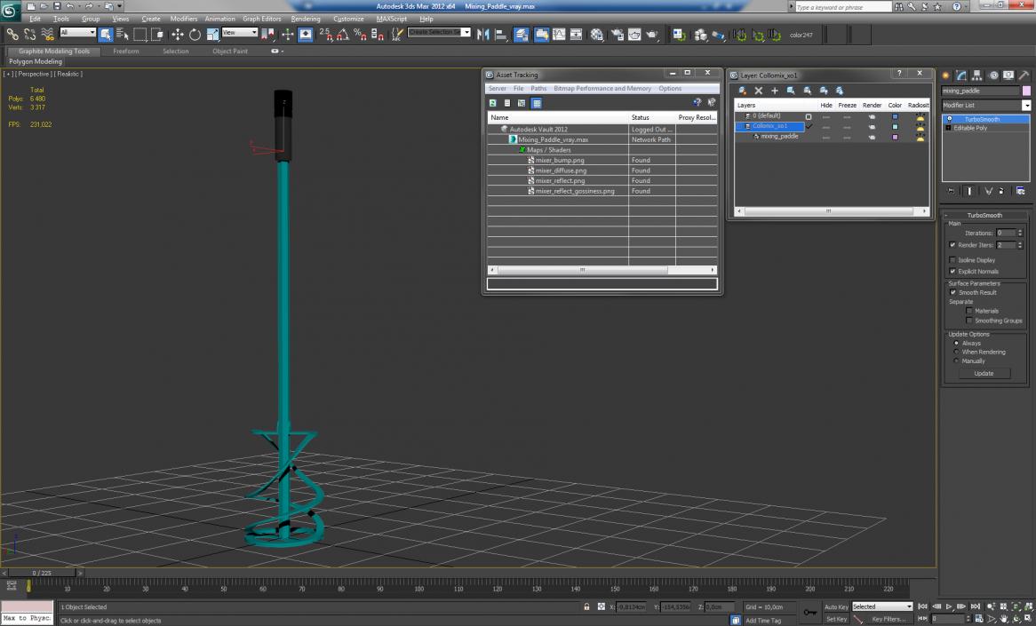 3D Mixing Paddle model