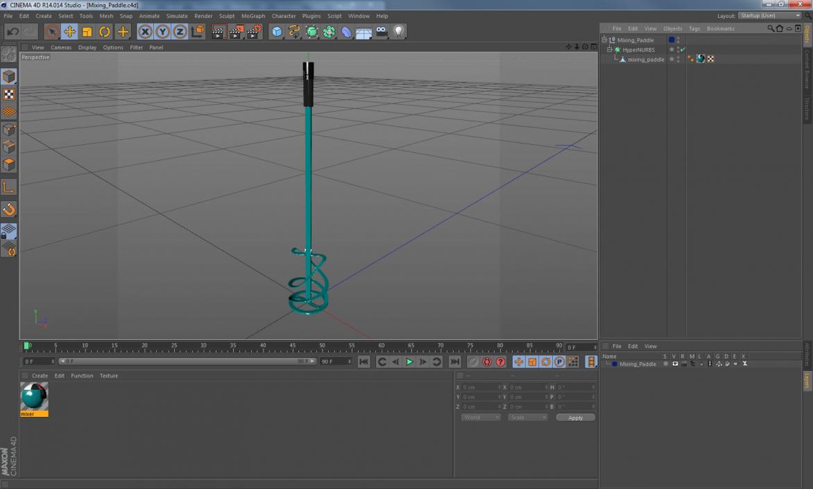 3D Mixing Paddle model