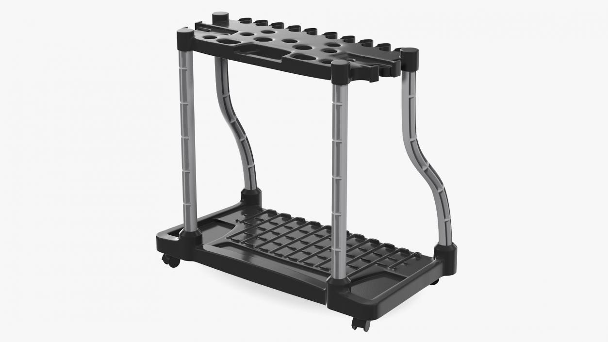 Garden Tool Tower Rack 3D