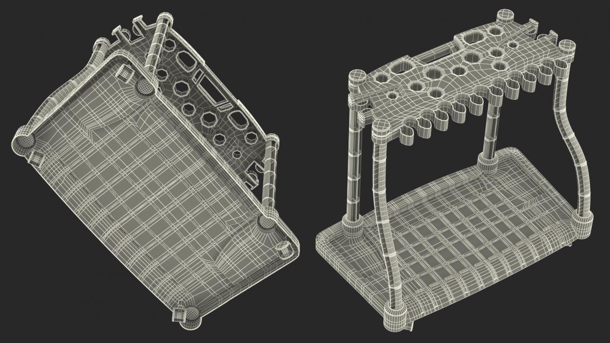 Garden Tool Tower Rack 3D