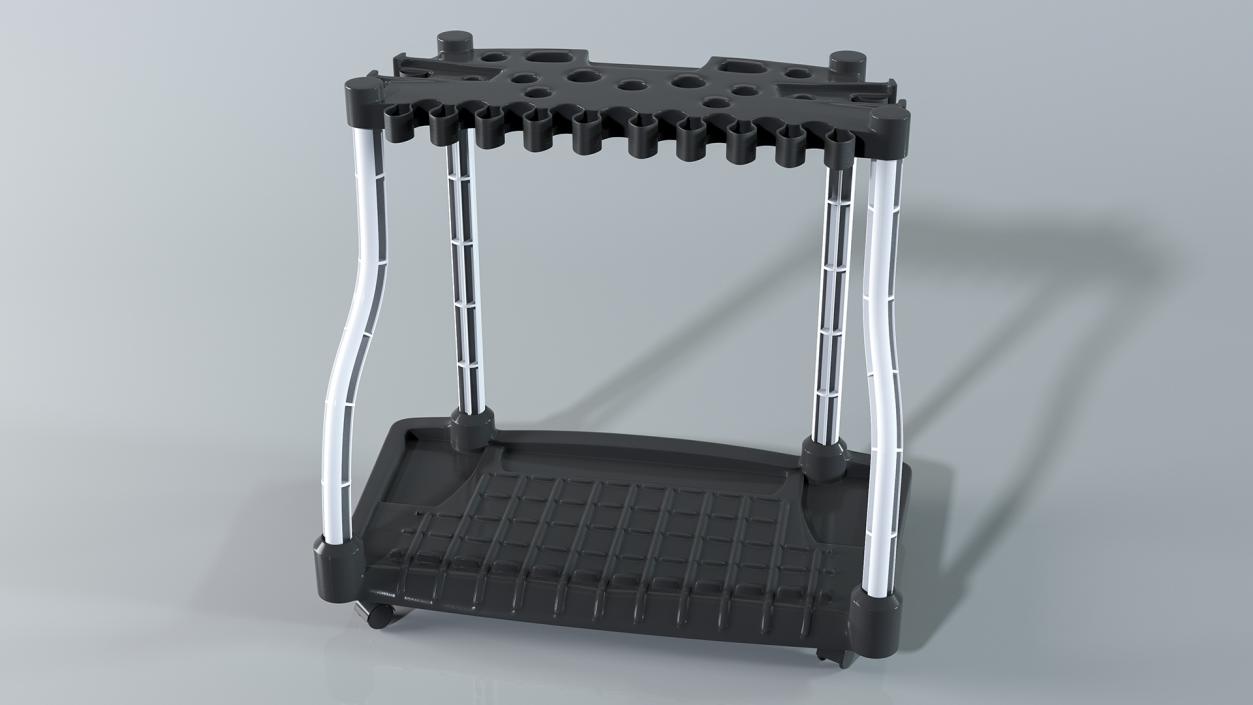 Garden Tool Tower Rack 3D