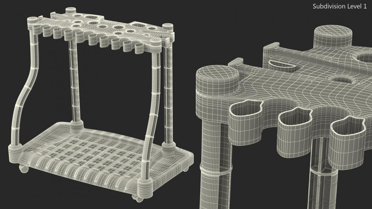 Garden Tool Tower Rack 3D