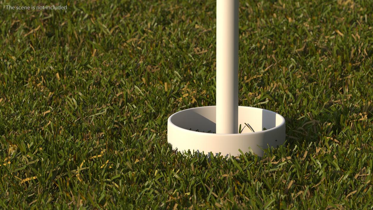 3D Golf Hole Cup with Pole model