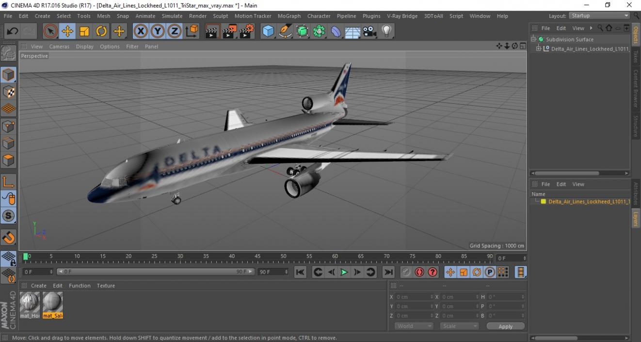 Delta Air Lines Lockheed L-1011 TriStar 3D model