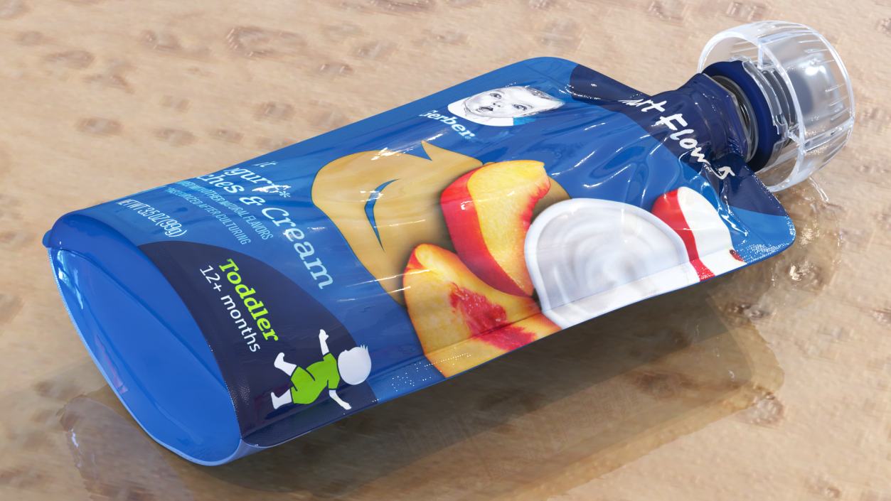 Gerber Toddler Yogurt Peaches and Cream 3D model