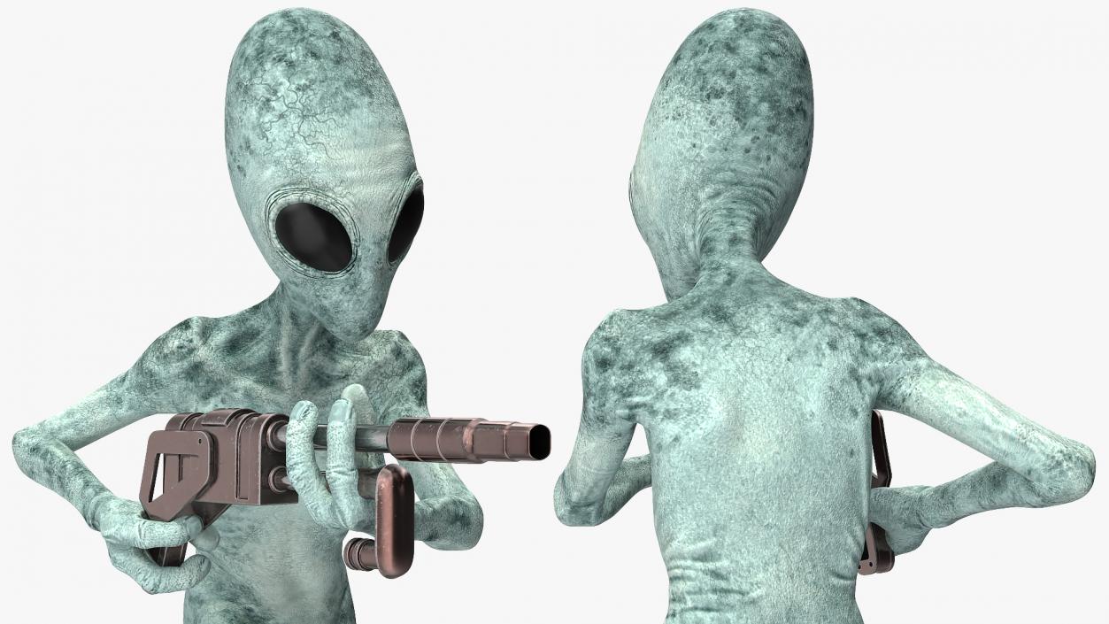 Extraterrestrial Alien Rigged 3D model