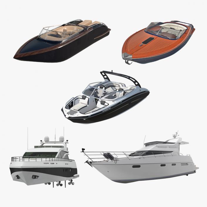 3D model Motor Yachts Collection 3