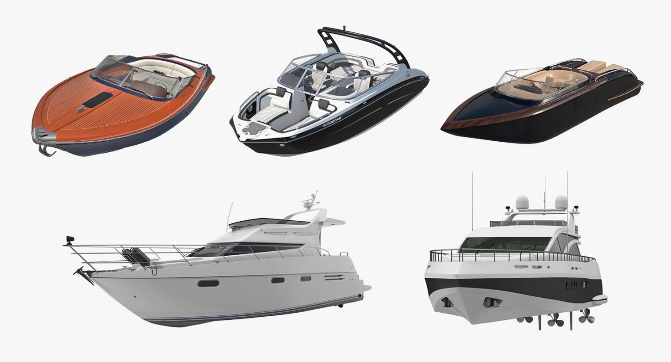 3D model Motor Yachts Collection 3