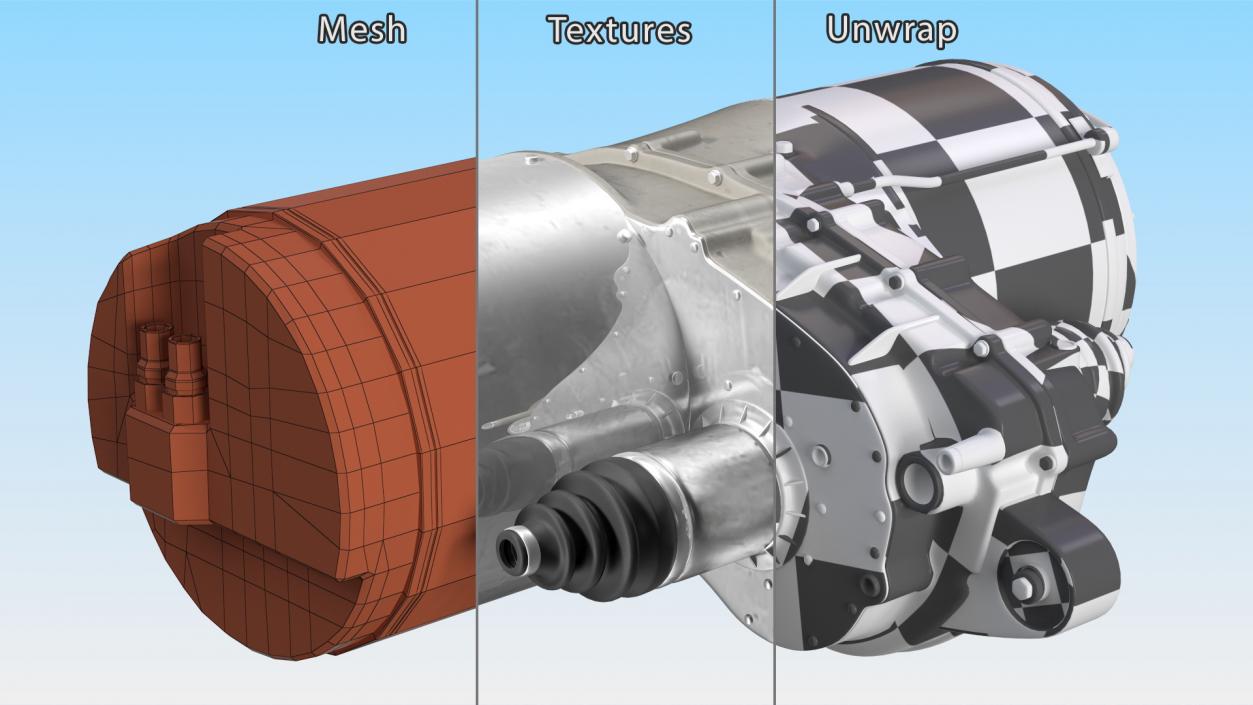 3D Car Electric Motor model