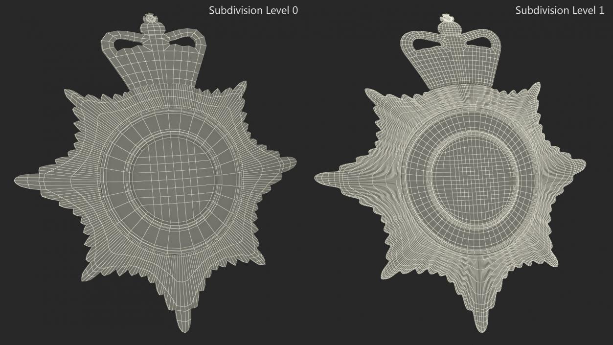 3D British Metropolitan Police Badge model