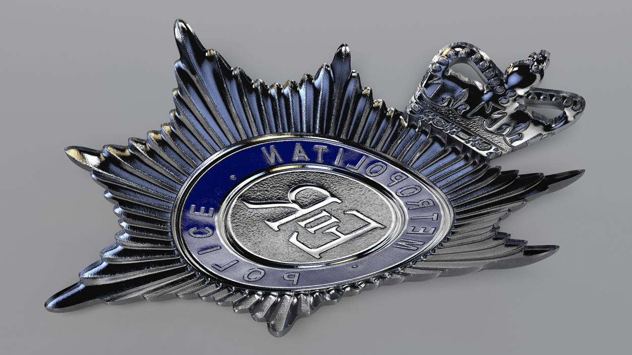 3D British Metropolitan Police Badge model