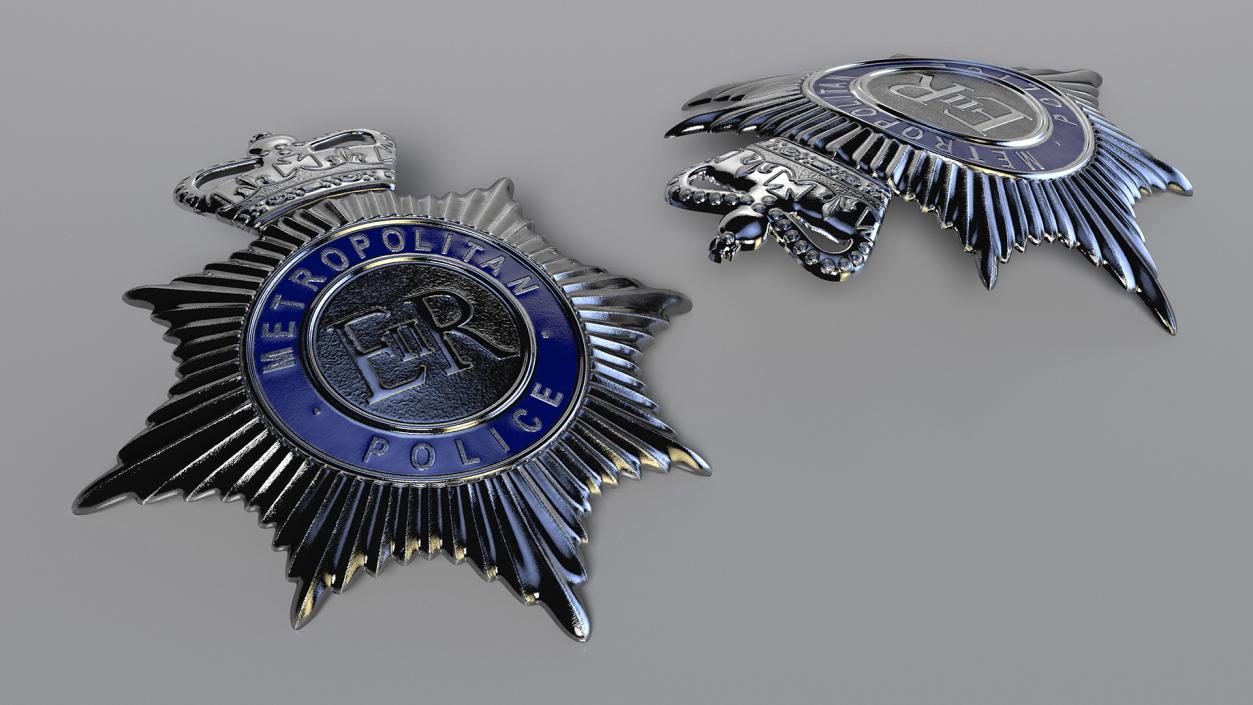 3D British Metropolitan Police Badge model