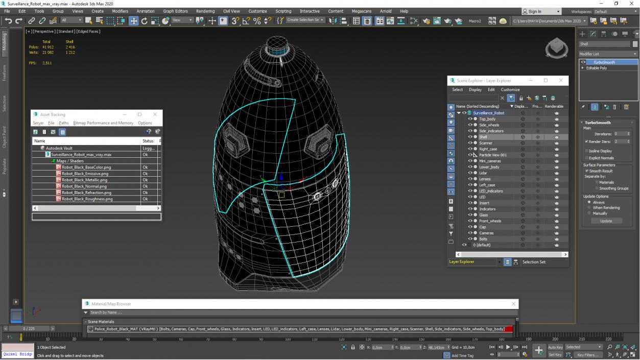 3D Surveillance Robot model