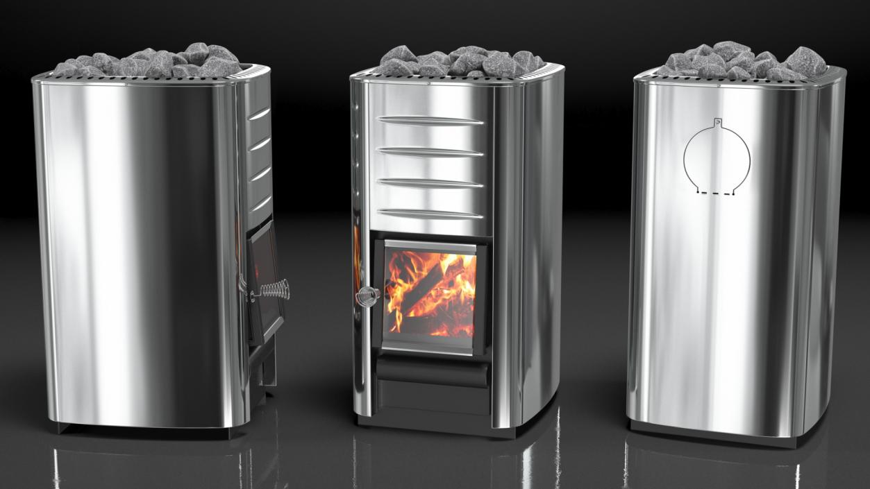 3D model Wood Burning Sauna Heater