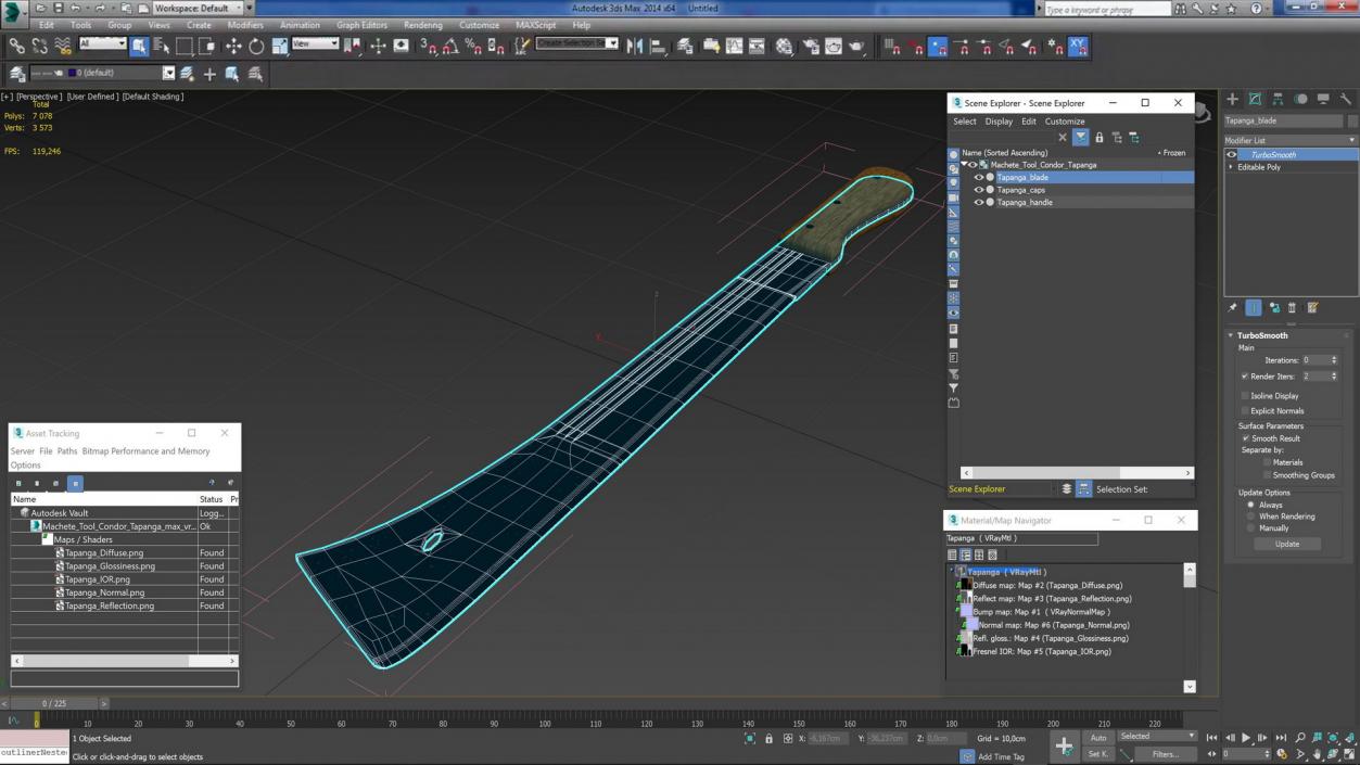 Machete Tool Condor Tapanga 3D