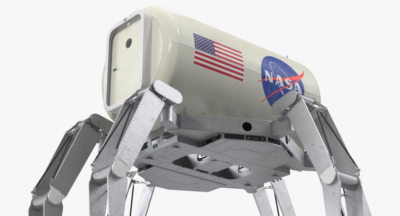 3D model NASA ATHLETE Lunar Rover Cargo Transport