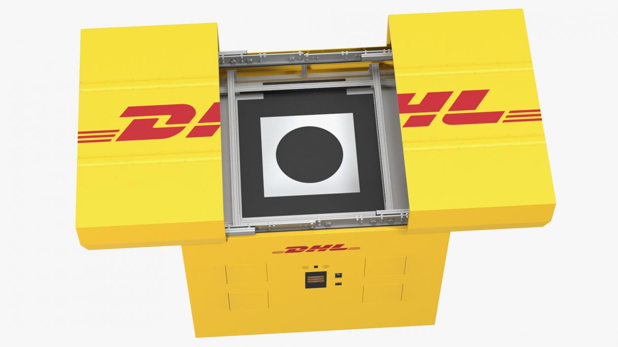 3D DHL Express Delivery Drone Station Rigged