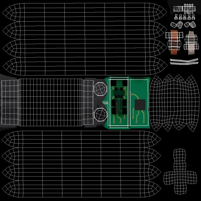 3D model Microchip Animal RFID Tag