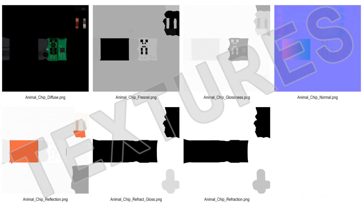 3D model Microchip Animal RFID Tag