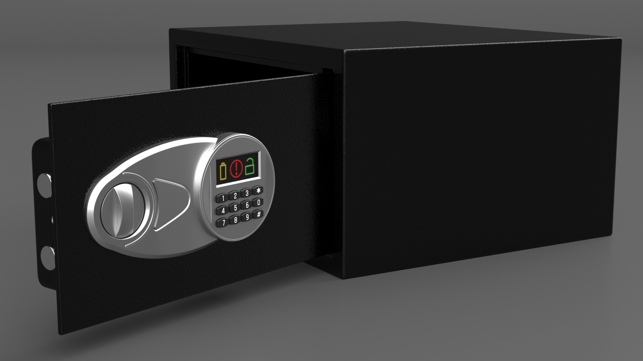 3D Digital Safe With Money model