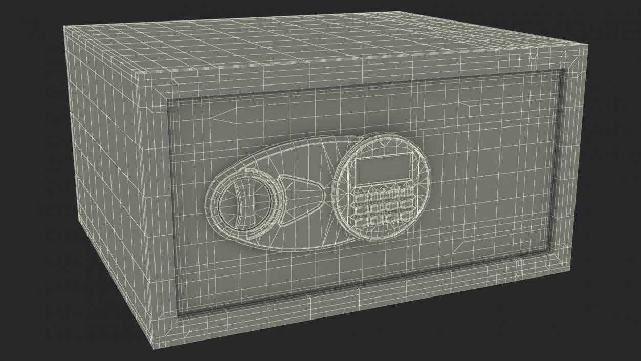 3D Digital Safe With Money model