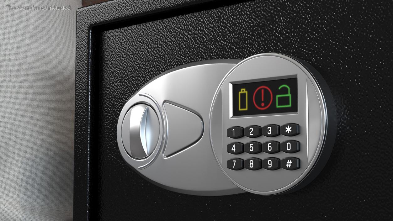 3D Digital Safe With Money model