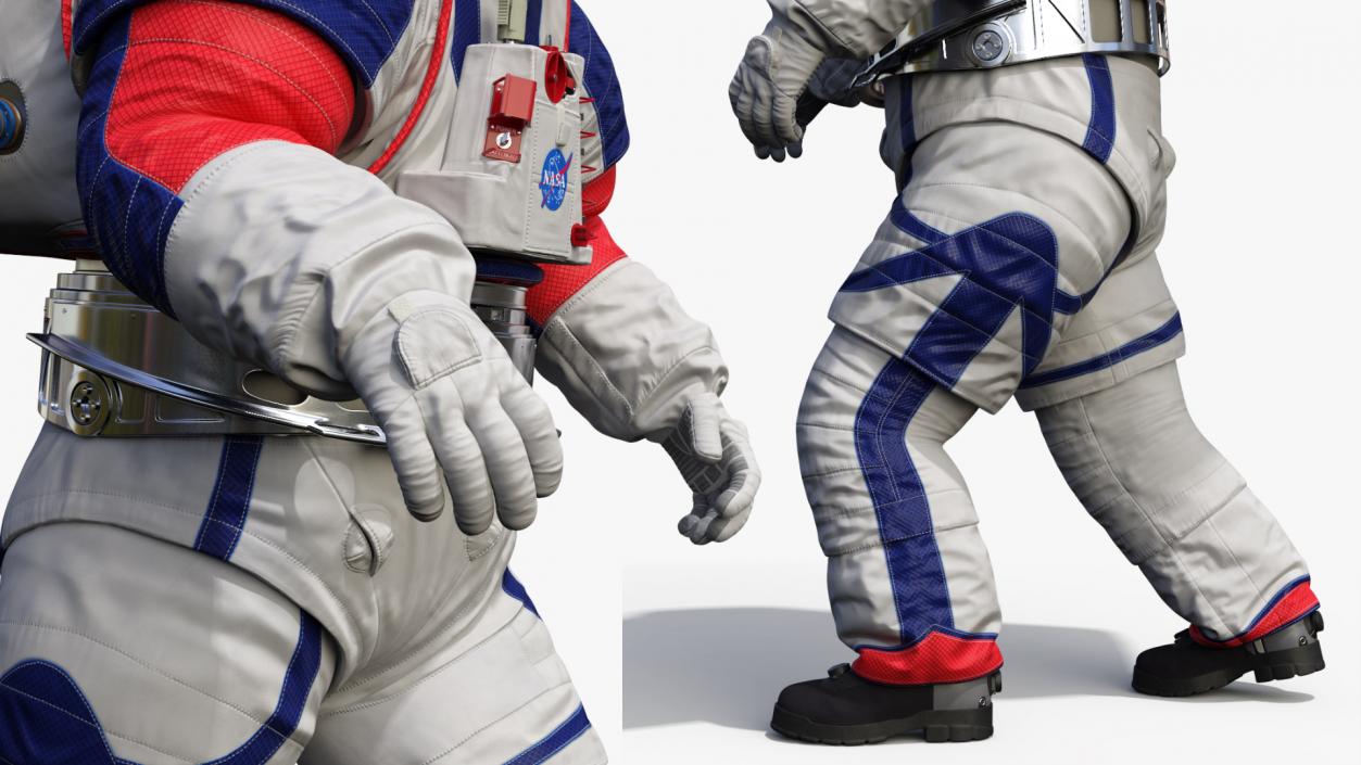 Spacesuit NASA Astronaut xEMU Walking Pose 3D