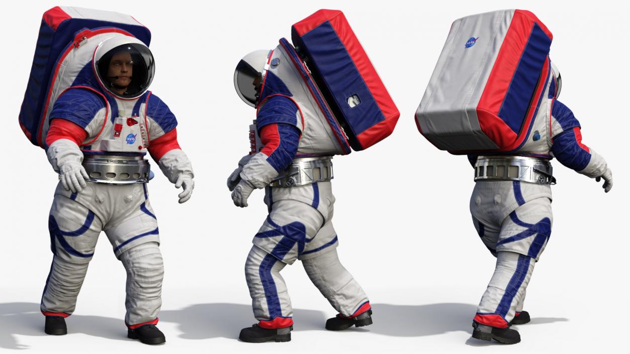 Spacesuit NASA Astronaut xEMU Walking Pose 3D