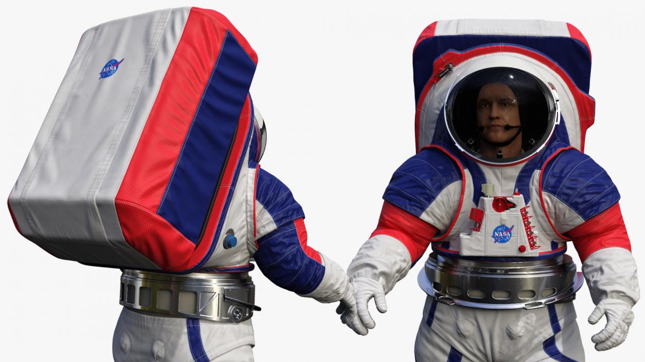 Spacesuit NASA Astronaut xEMU Walking Pose 3D