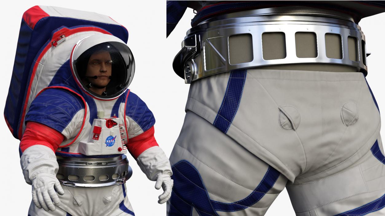 Spacesuit NASA Astronaut xEMU Walking Pose 3D