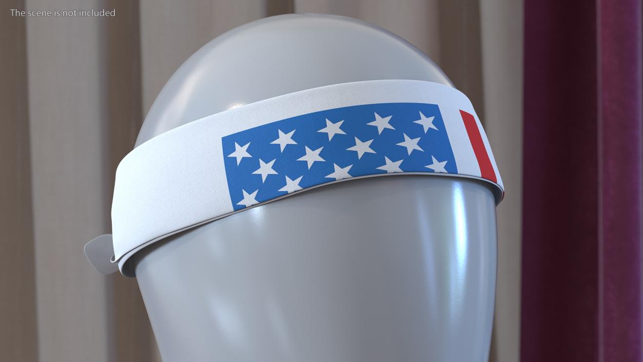 3D model USA Flag Bandana Headband