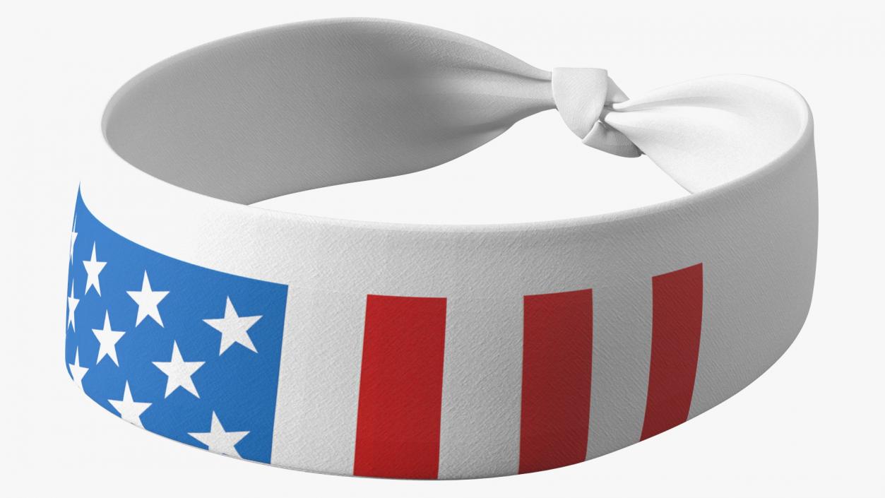 3D model USA Flag Bandana Headband