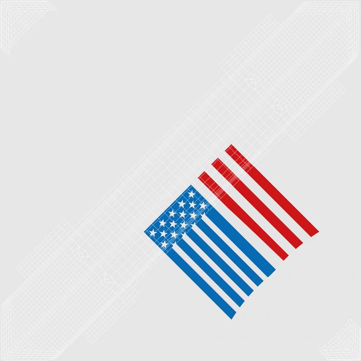 3D model USA Flag Bandana Headband