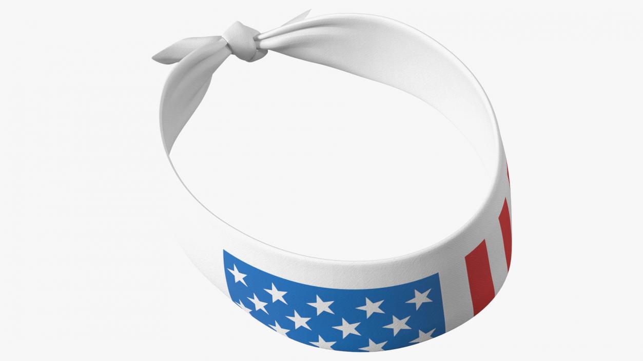 3D model USA Flag Bandana Headband