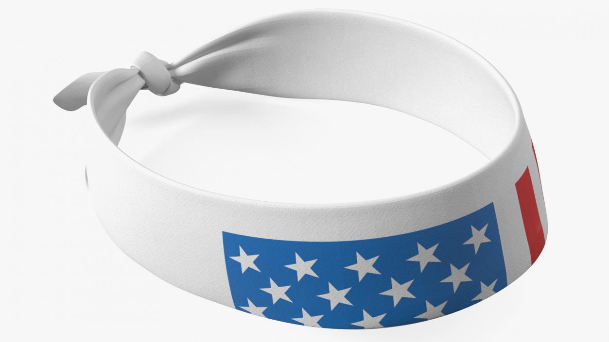 3D model USA Flag Bandana Headband