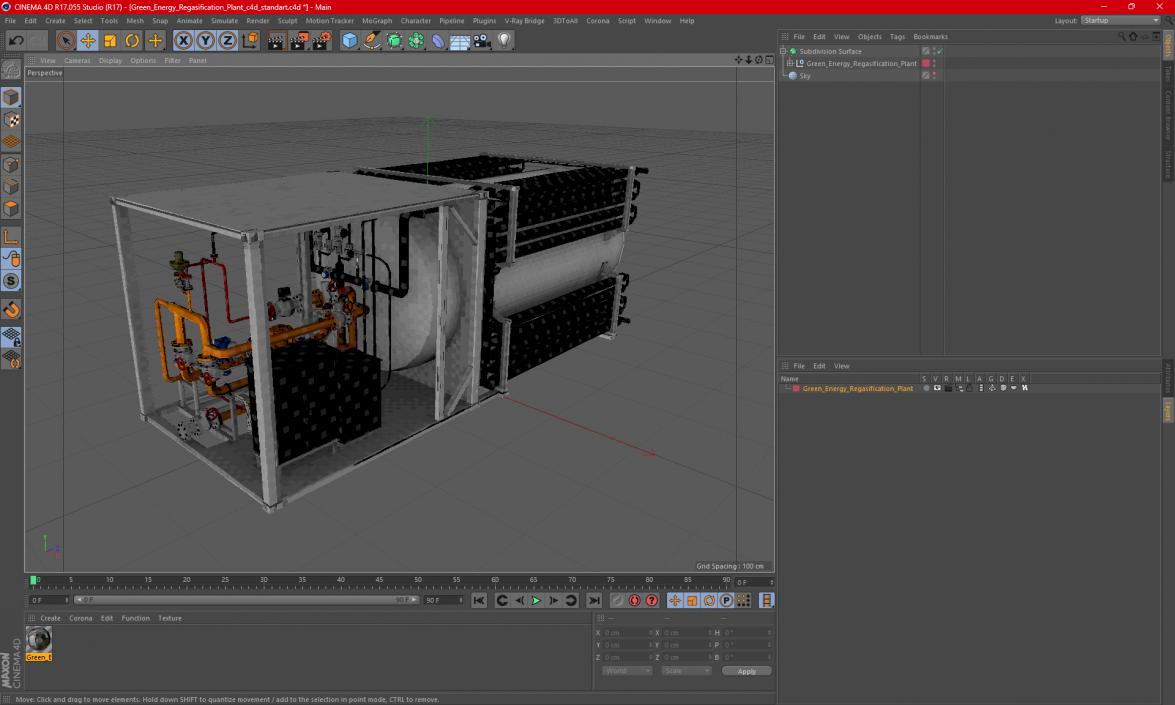 3D Green Energy Regasification Plant model