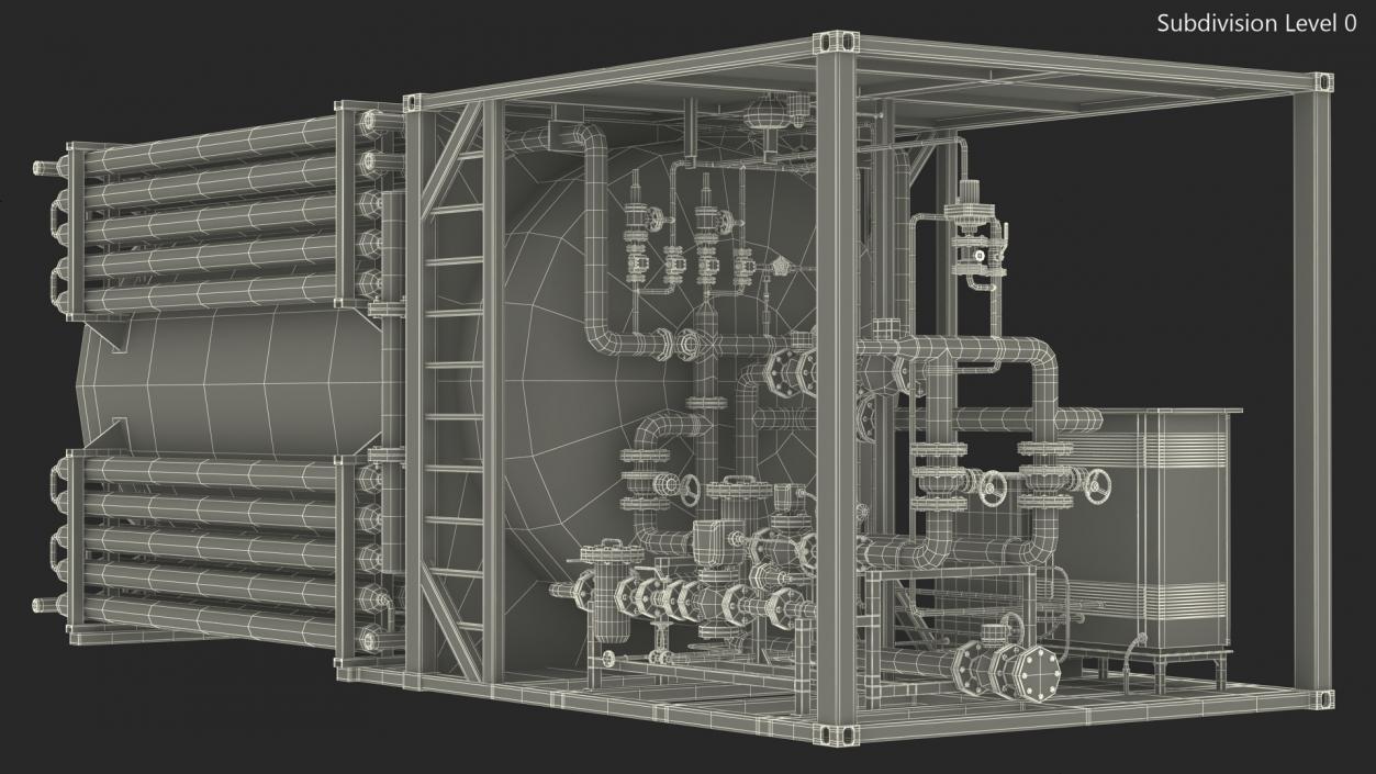 3D Green Energy Regasification Plant model