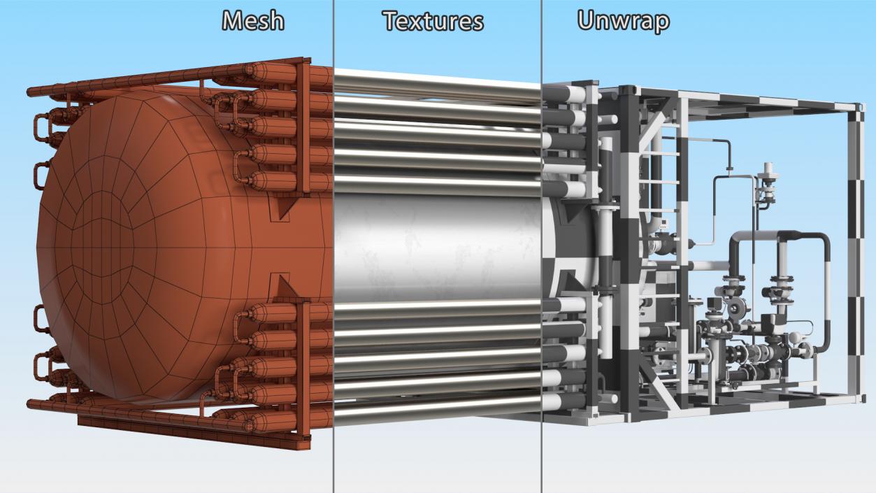 3D Green Energy Regasification Plant model