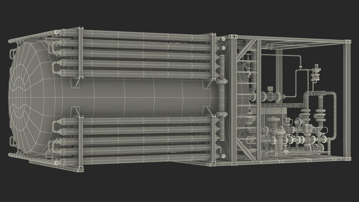 3D Green Energy Regasification Plant model