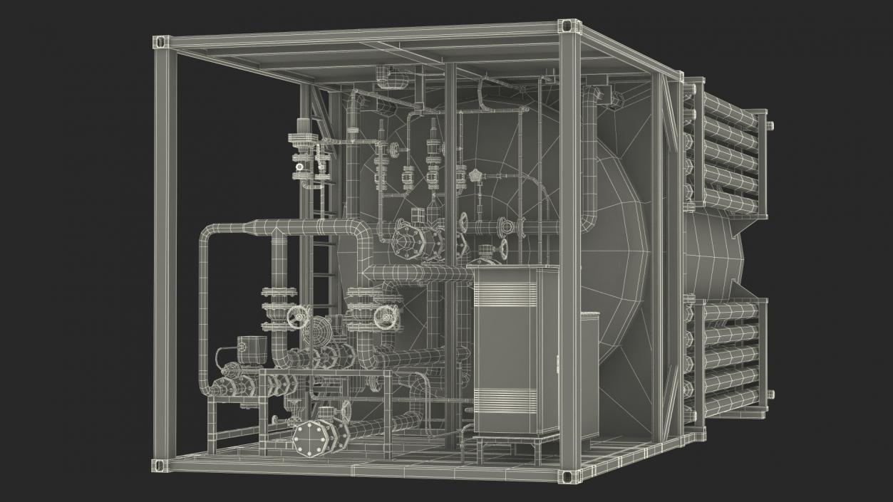 3D Green Energy Regasification Plant model